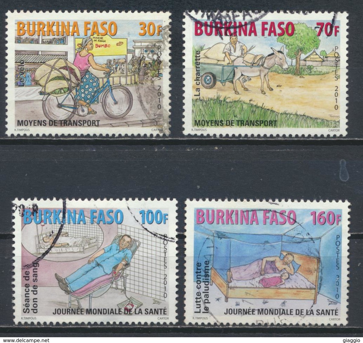 °°° BURKINA FASO - Y&T N°1370/73 - 2010 °°° - Burkina Faso (1984-...)