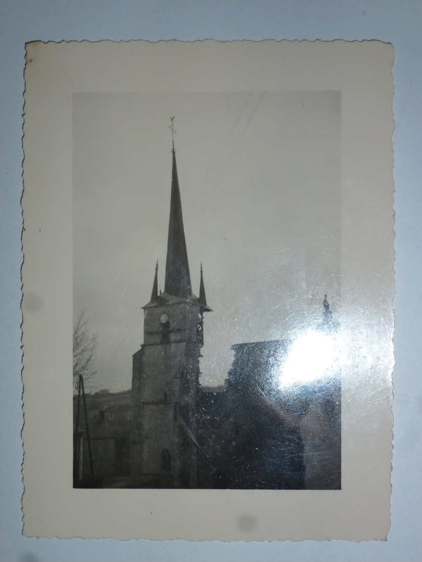 89 SAINT-PRIVÉ Photographie En Bel état Du Clocher De L'église En Avril 1957 DEN692 - Autres & Non Classés