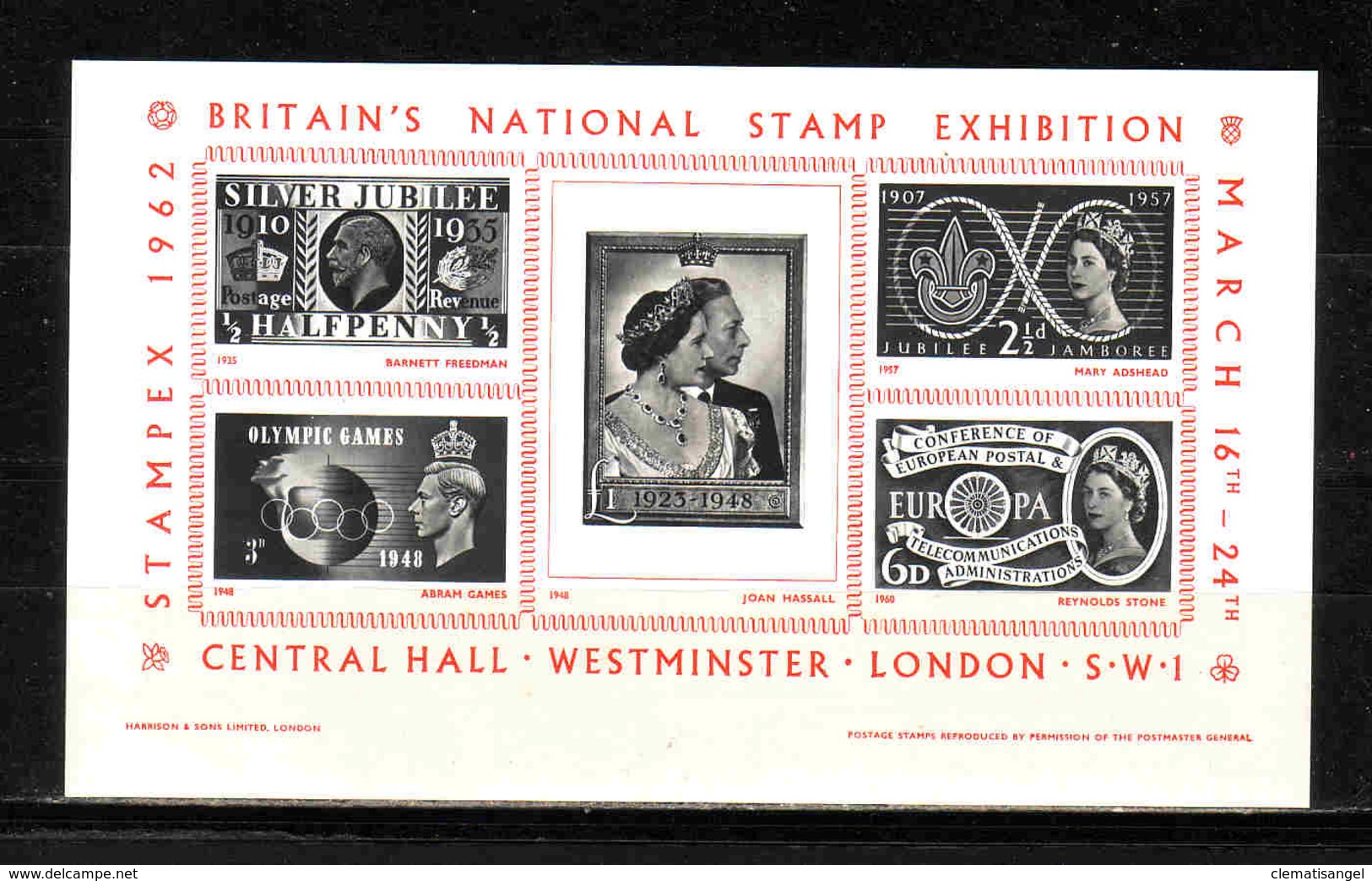 55a * GROSSBRITANNIEN BLOCK * STAMPEX 1962 * POSTFRISCH **!! - Sonstige & Ohne Zuordnung