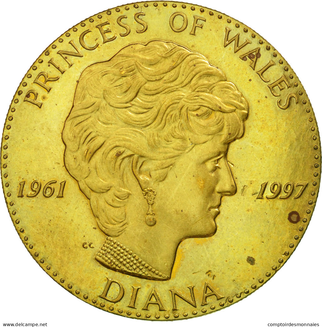 United Kingdom , Médaille, La Princesse Diana, 1997, SUP+, Copper-Nickel Gilt - Autres & Non Classés