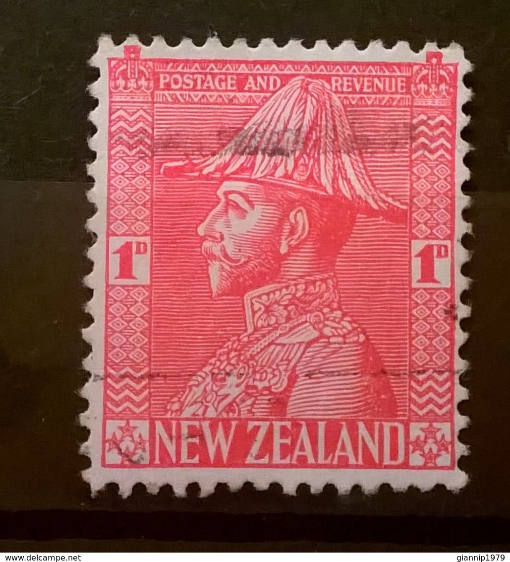 FRANCOBOLLI STAMPS NUOVA ZELANDA NEW ZELAND 1926 RE GIORGIO VI IN UNIFORME KING GIORGIO VI UNIFORM CON ANNULLO - Gebraucht