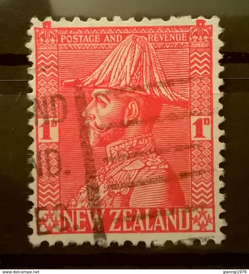 FRANCOBOLLI STAMPS NUOVA ZELANDA NEW ZELAND 1926 RE GIORGIO VI IN UNIFORME KING GIORGIO VI UNIFORM CON ANNULLO - Oblitérés