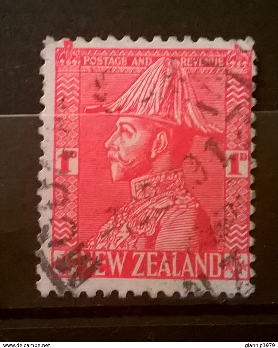 FRANCOBOLLI STAMPS NUOVA ZELANDA NEW ZELAND 1926 RE GIORGIO VI IN UNIFORME KING GIORGIO VI UNIFORM CON ANNULLO - Gebraucht