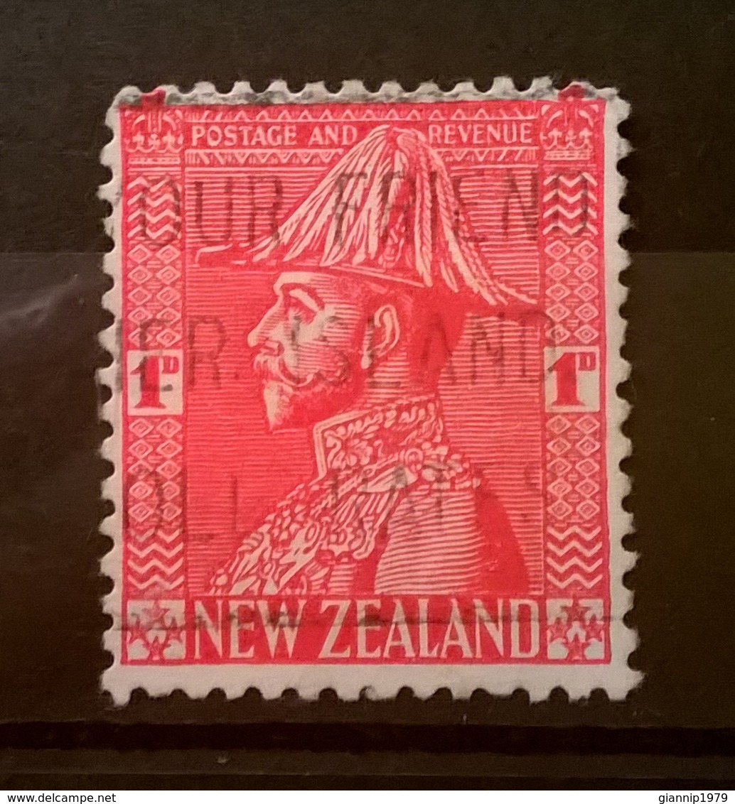 FRANCOBOLLI STAMPS NUOVA ZELANDA NEW ZELAND 1926 RE GIORGIO VI IN UNIFORME KING GIORGIO VI UNIFORM CON ANNULLO - Gebruikt