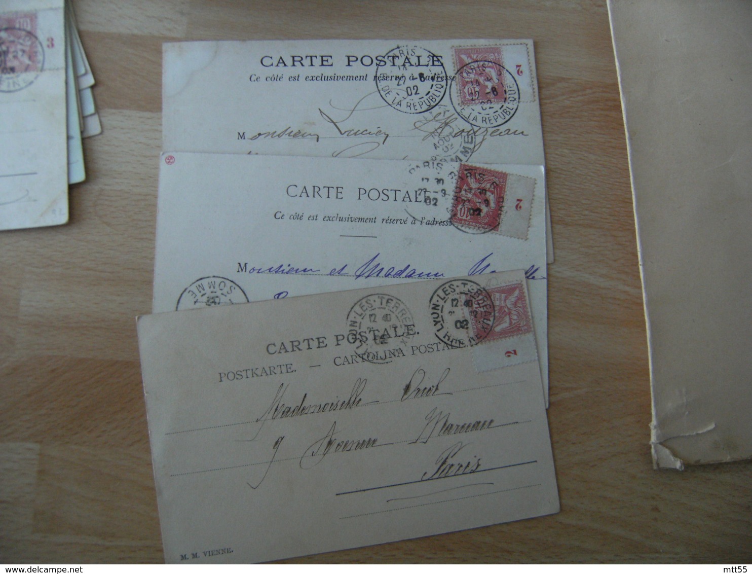 Lot De 10 Timbre Mouchon Millesime 2 Ou 3 Sur Lettre - 1877-1920: Semi-Moderne