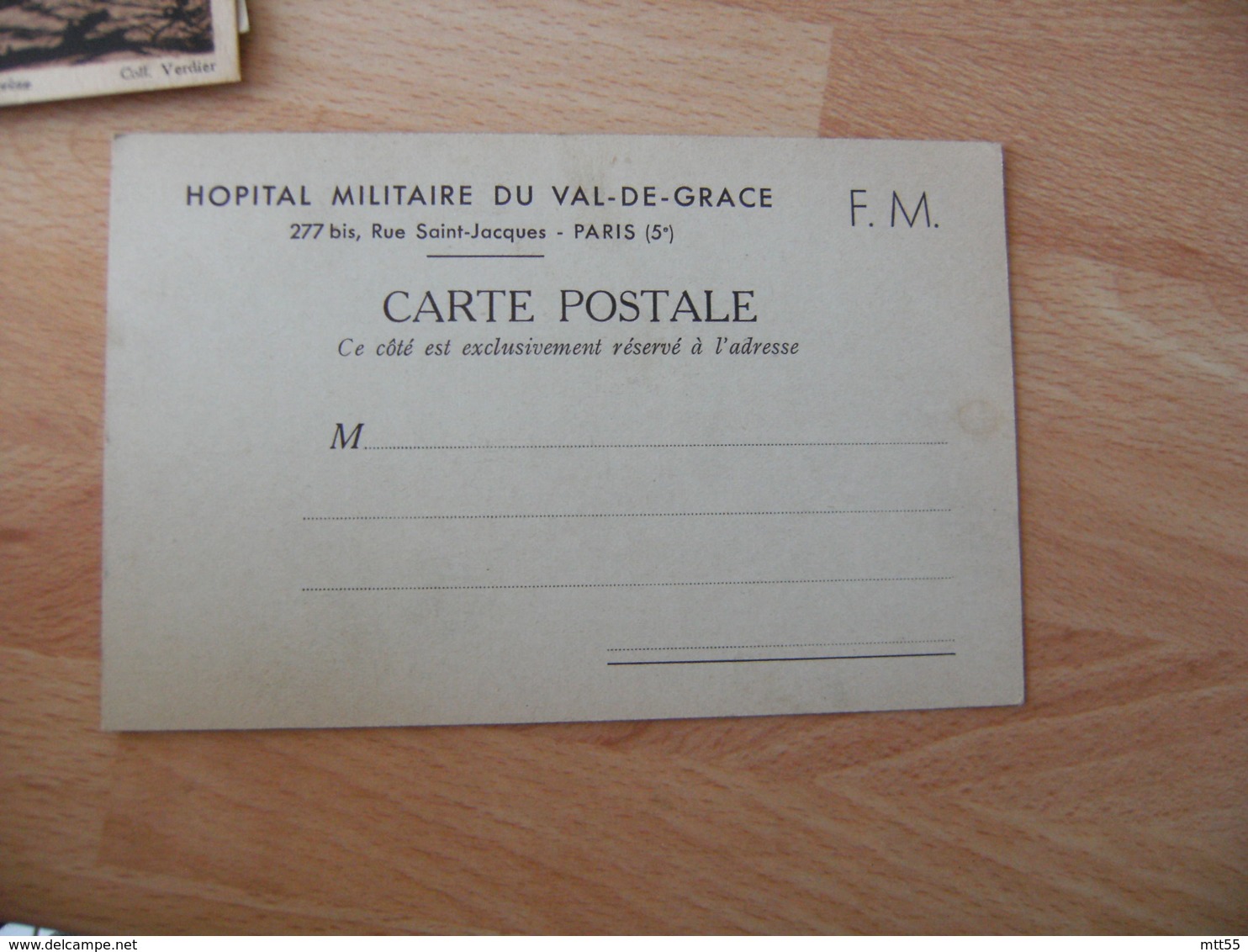 Hopital Val De Grace Carte Situation Franchise Postale Militaire  Guerre 14.18 - Guerre De 1939-45