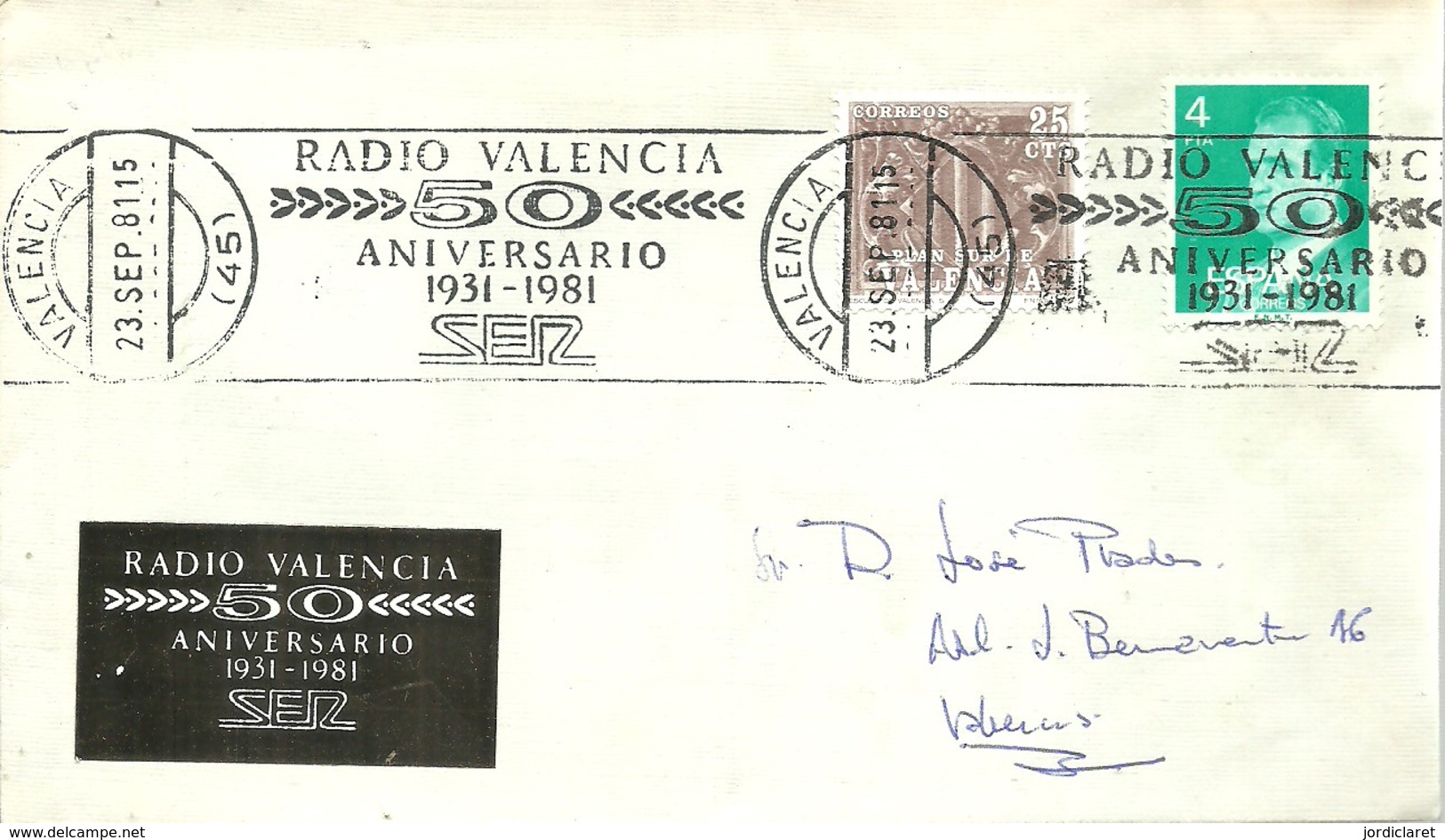 MATASELLOS 1981  VALENCIA - Cartas & Documentos