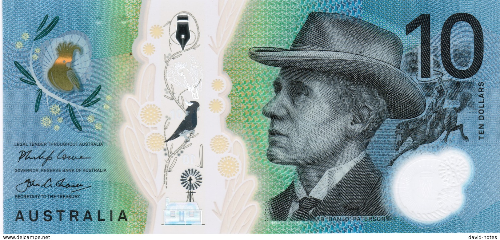 Australia - Pick 63 - 10 Dollars 2017 - Unc - 2005-... (billetes De Polímero)