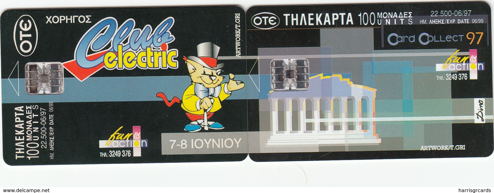 GREECE - Puzzle Card Collect 97 (2 Cards),x337-338, Tirage 22.500, 06/97, Used - Grèce