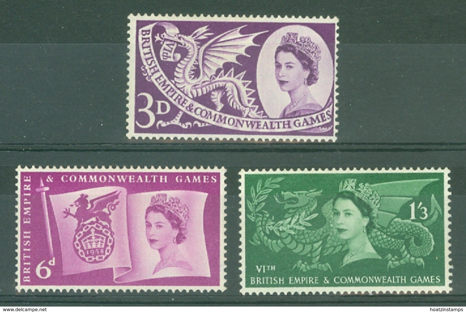 G.B.: 1958   Sixth British Commonwealth Games    MH - Unused Stamps