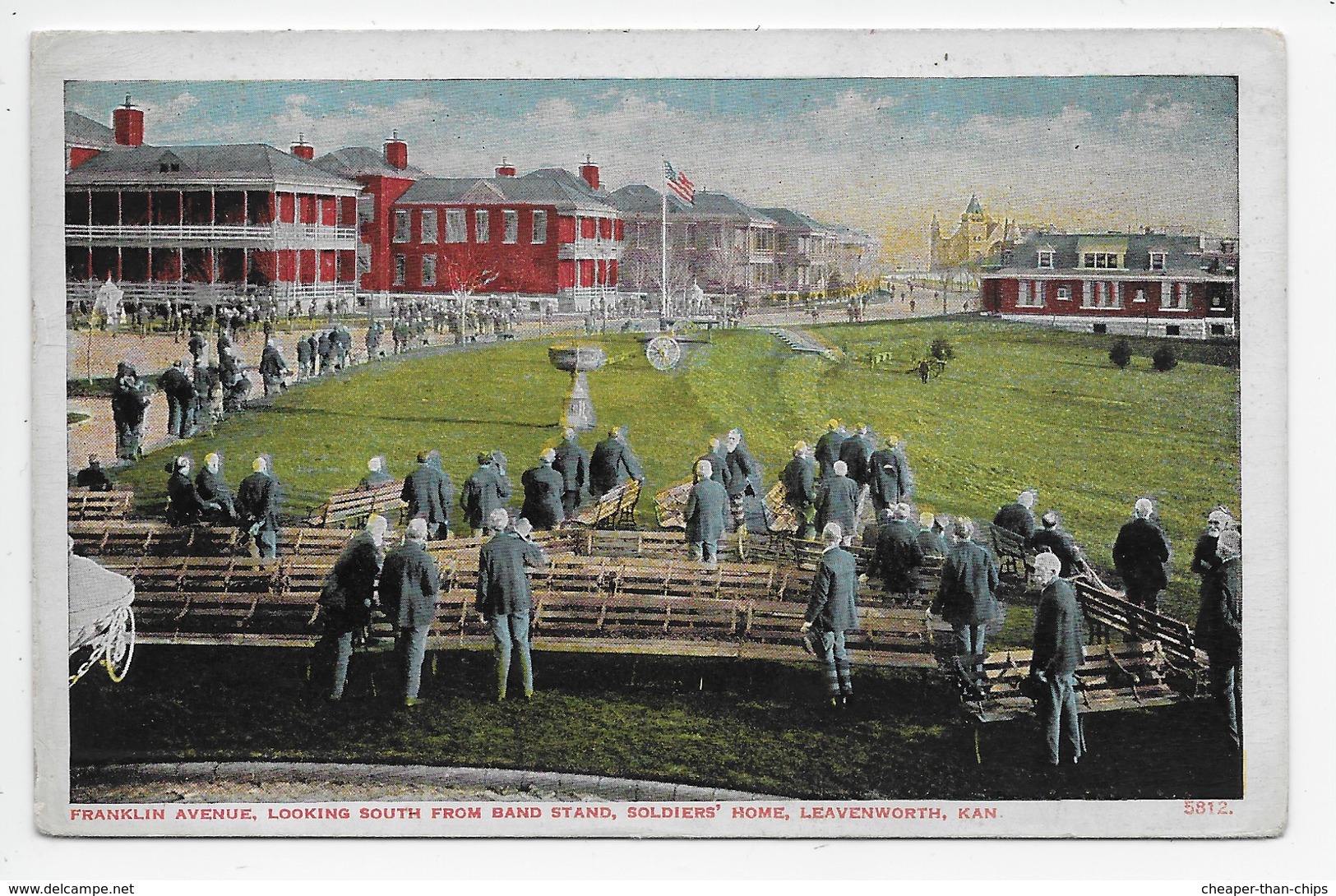 Franklin Avenue, Looking South  From Bandstand, Soldiers' Home, Leavenworth, Kan - Other & Unclassified