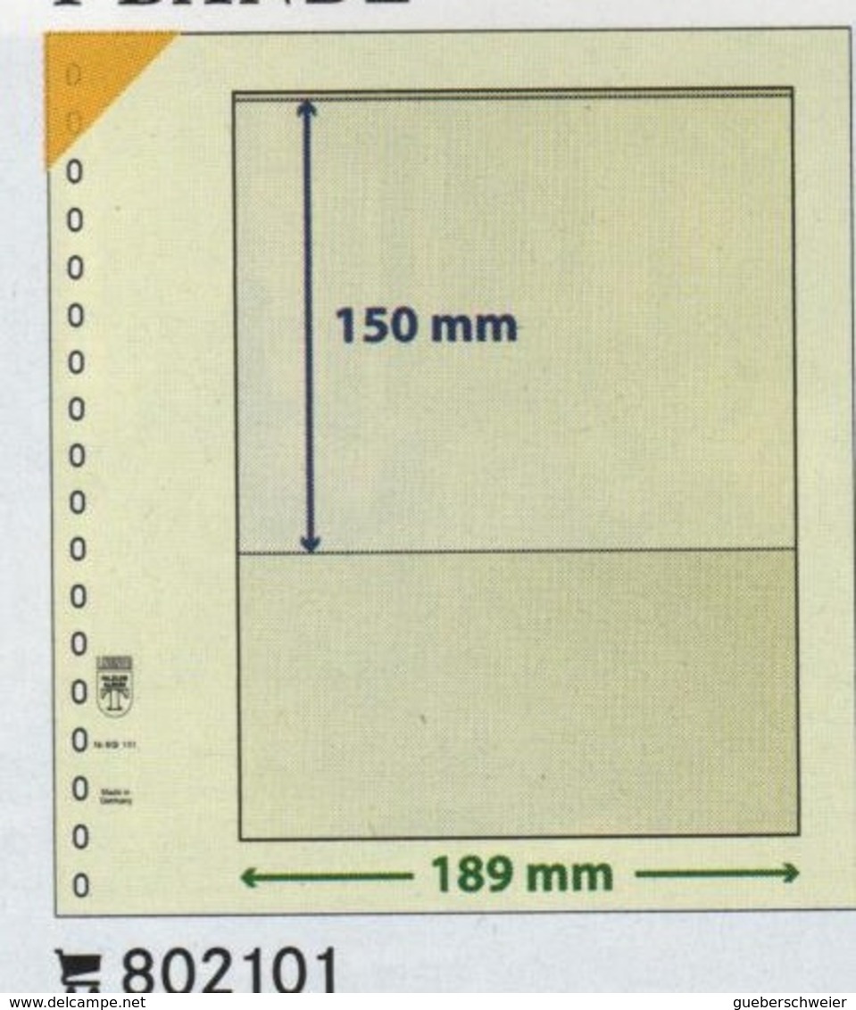 Feuilles Neutres Lindner T à L'unité Réf. 802101 à Moins 50 % - Für Klemmbinder