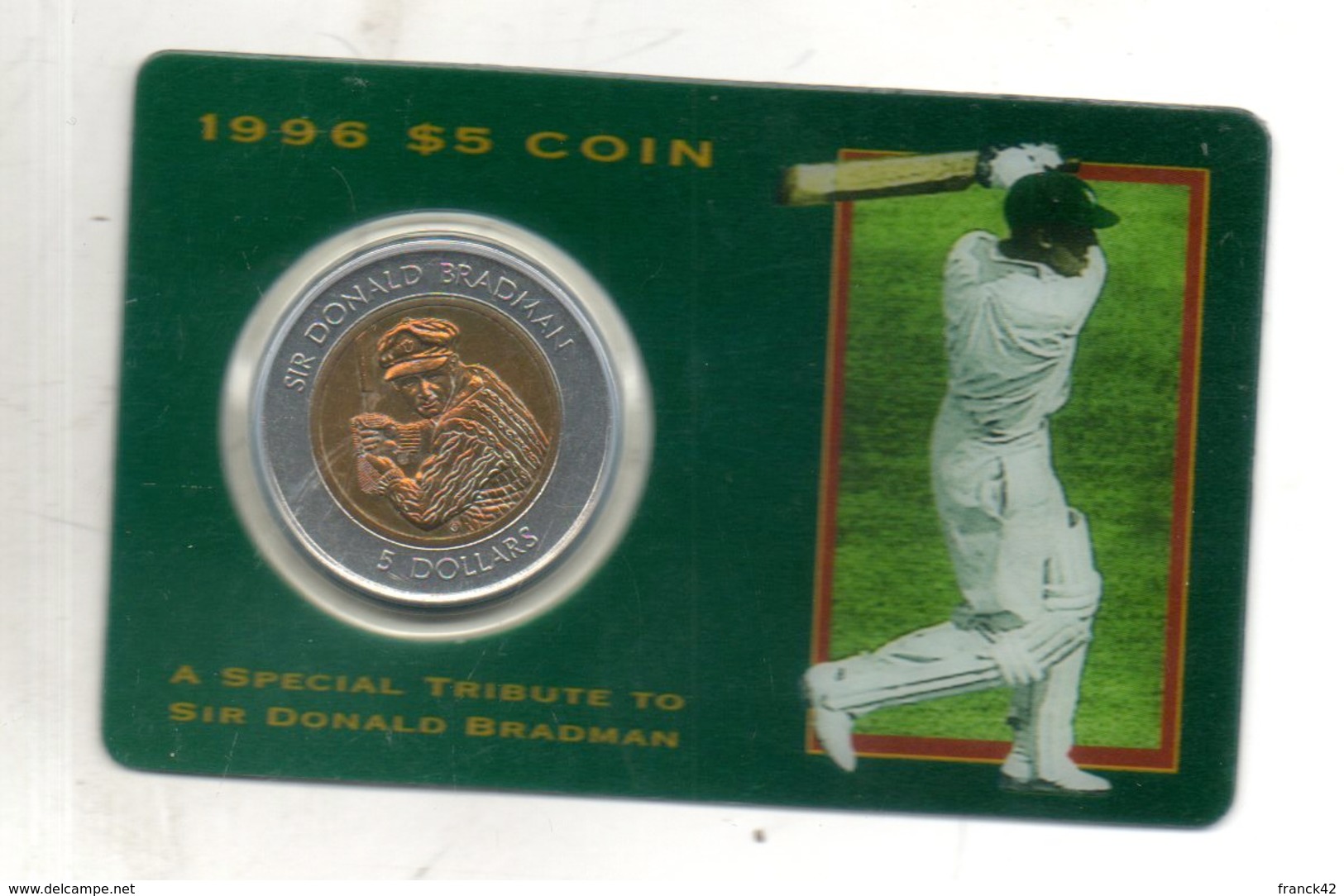 Australie. 5$. Sir Donald Bradman. 1996 - Mint Sets & Proof Sets