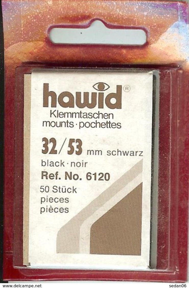 Hawid - Pochettes 32x53 Fond Noir - Postzegelhoes