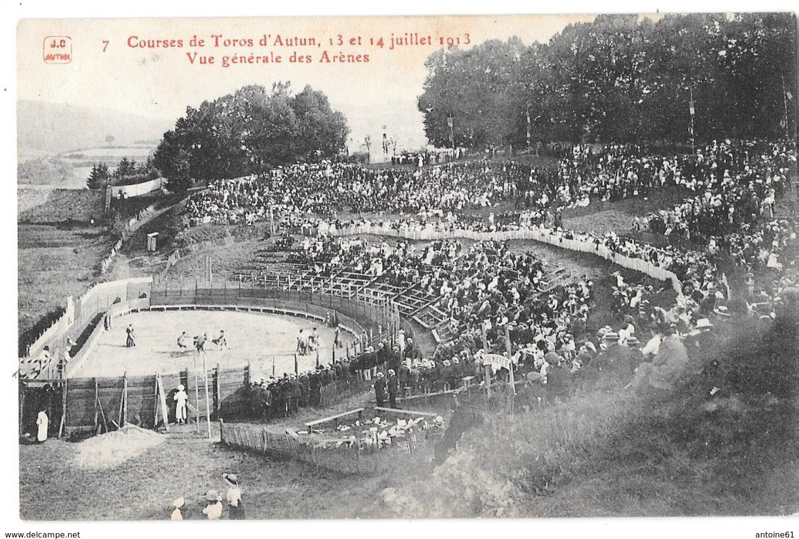 Courses De Toros D'AUTUN - 13 Et 14 Juillet 1913 - Vue Générale Des Arènes - Autun