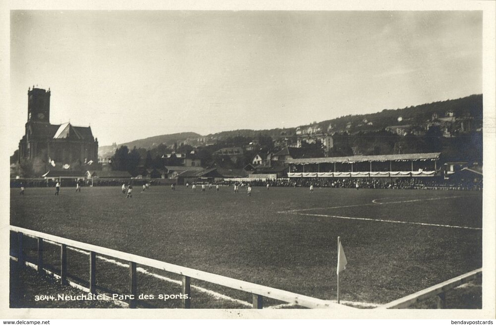 Switzerland, NEUCHÂTEL, Parc Des Sports (1930s) Stadium RPPC Postcard - Soccer