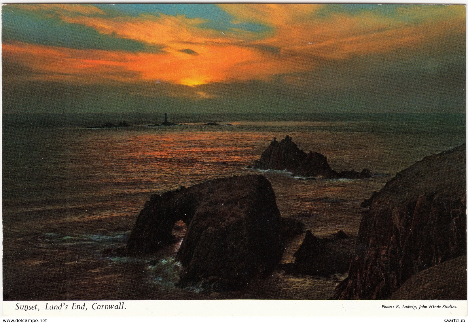 Sunset, Land's End - (Cornwall, England) - John Hinde - Land's End