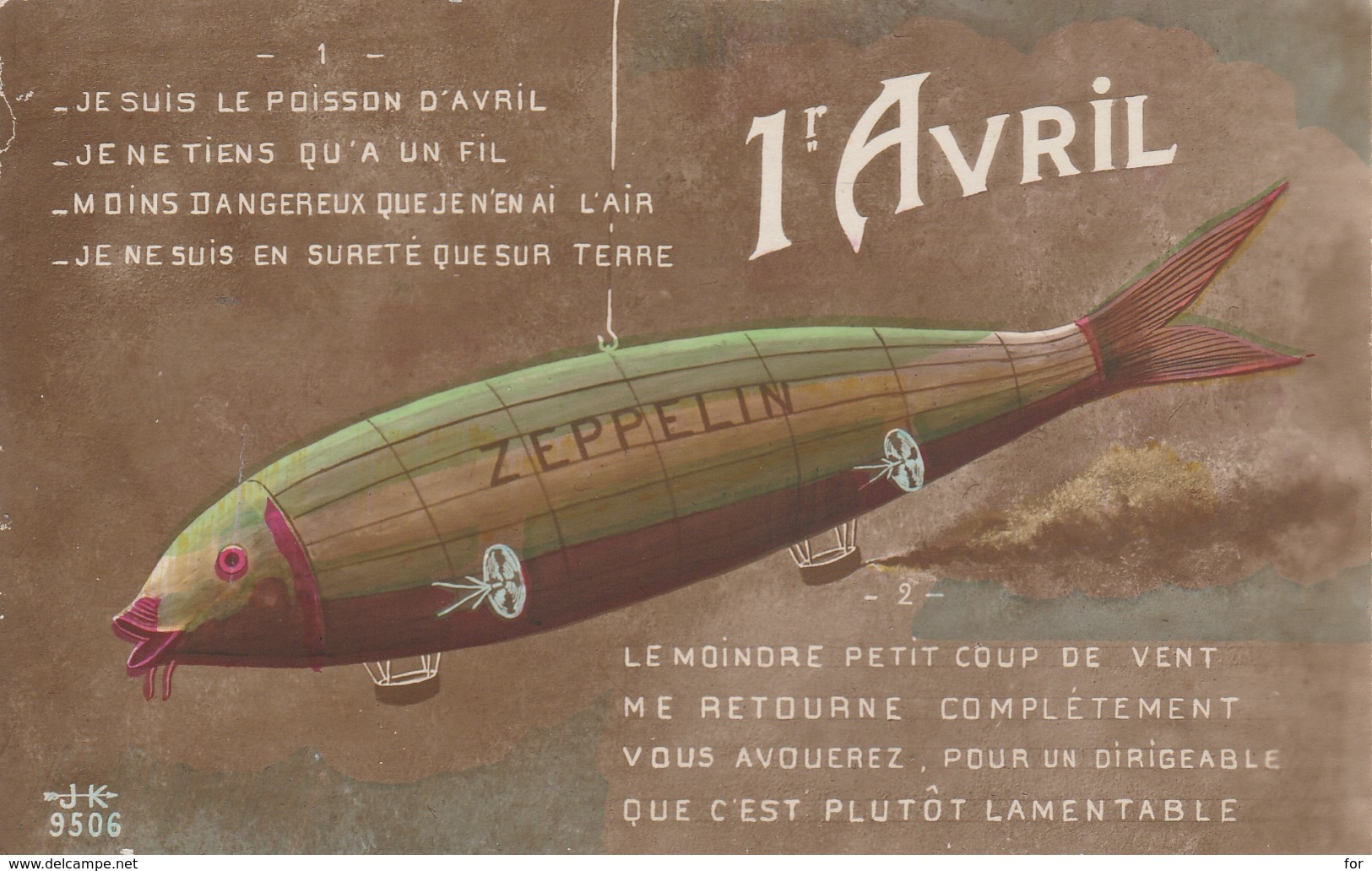 Aviation : Zeppelin : Illustrateur  - 1ér Avril - Airships