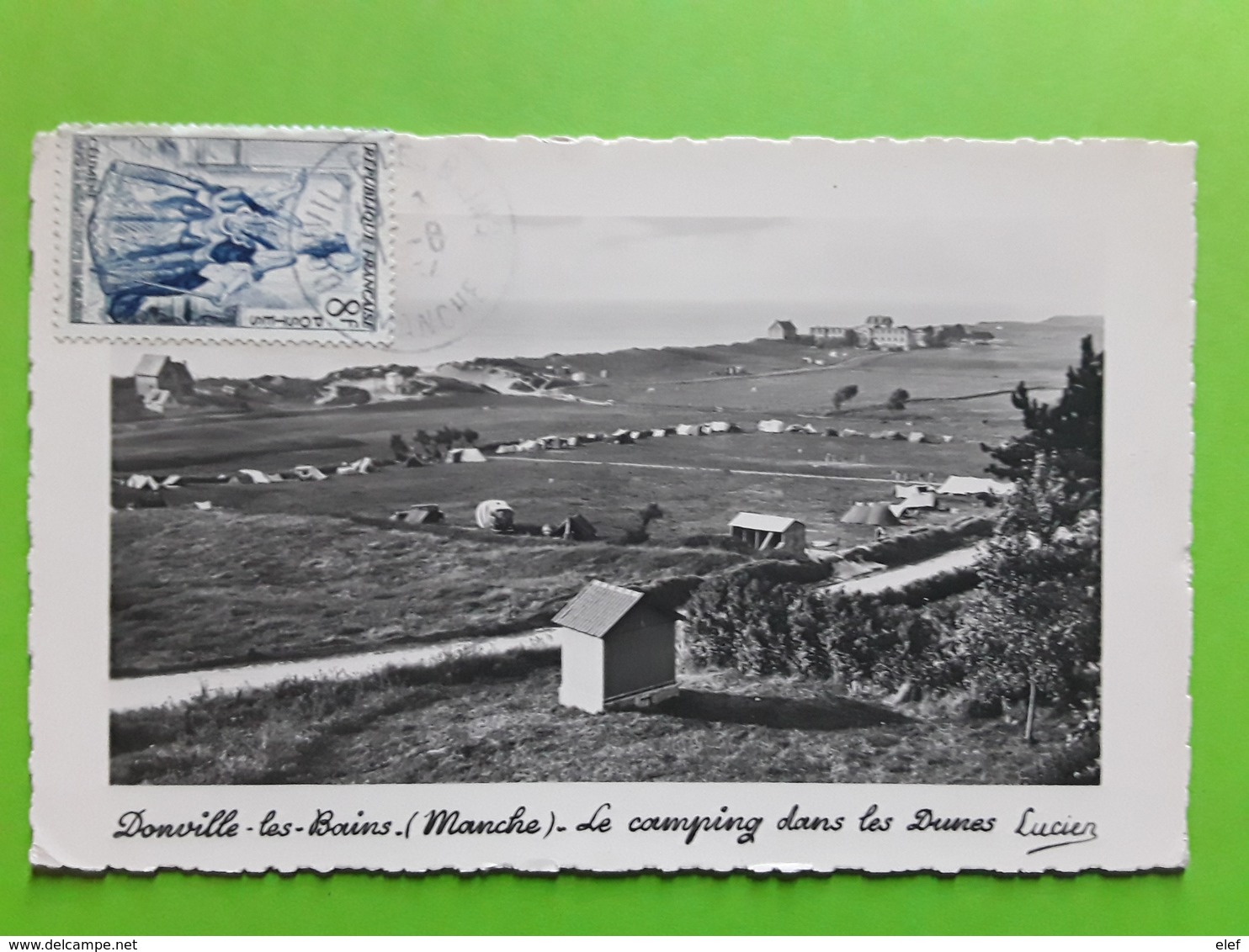 DONVILLE LES BAINS, Manche,  Le Camping Dans Les Dunes,  Ed Lucien  1954 TTB,  Peu Courante - Autres & Non Classés