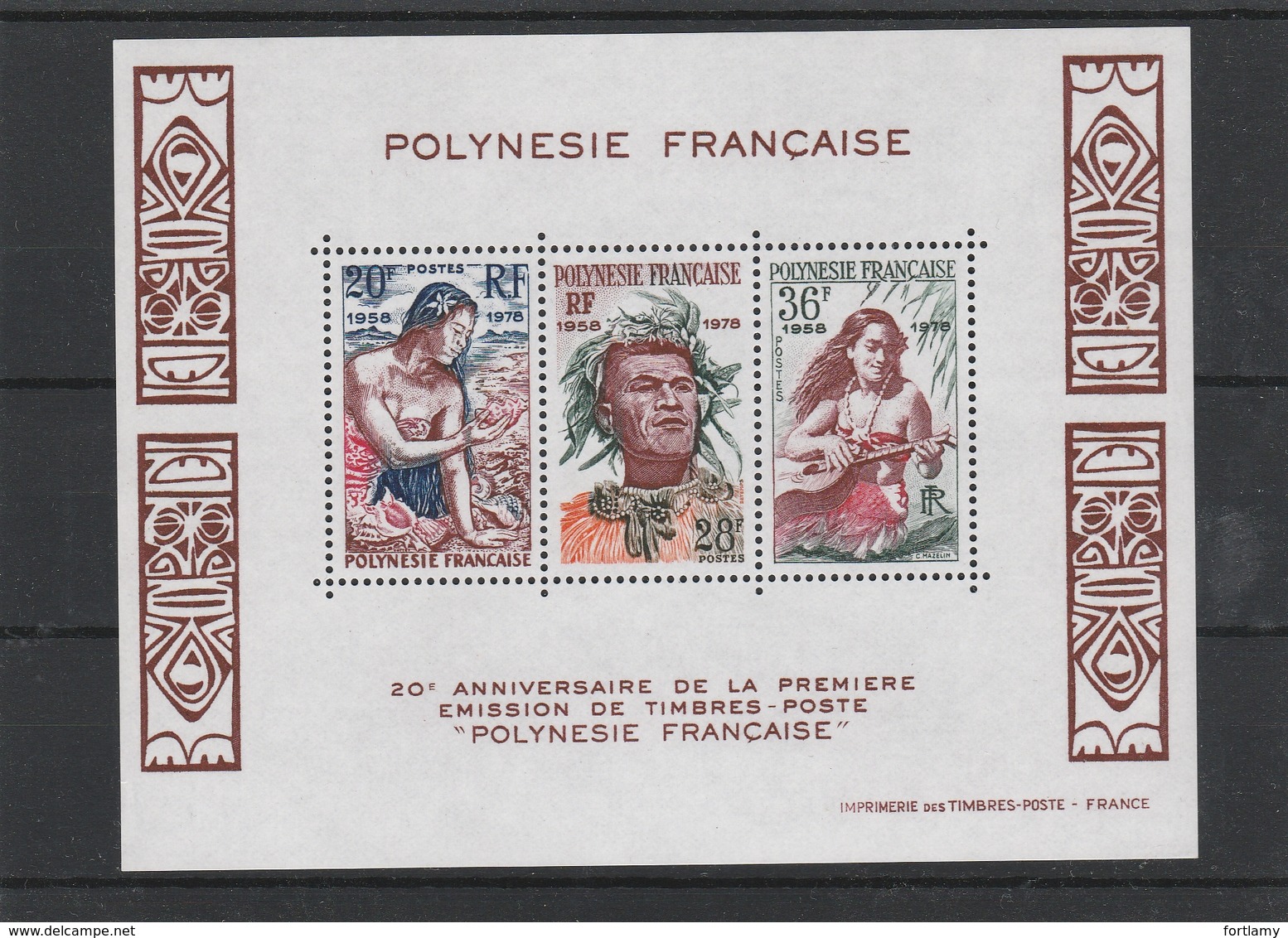 LOT 1508 POLYNESIE FRANCAISE BLOC N° 4  ** - Blocs-feuillets