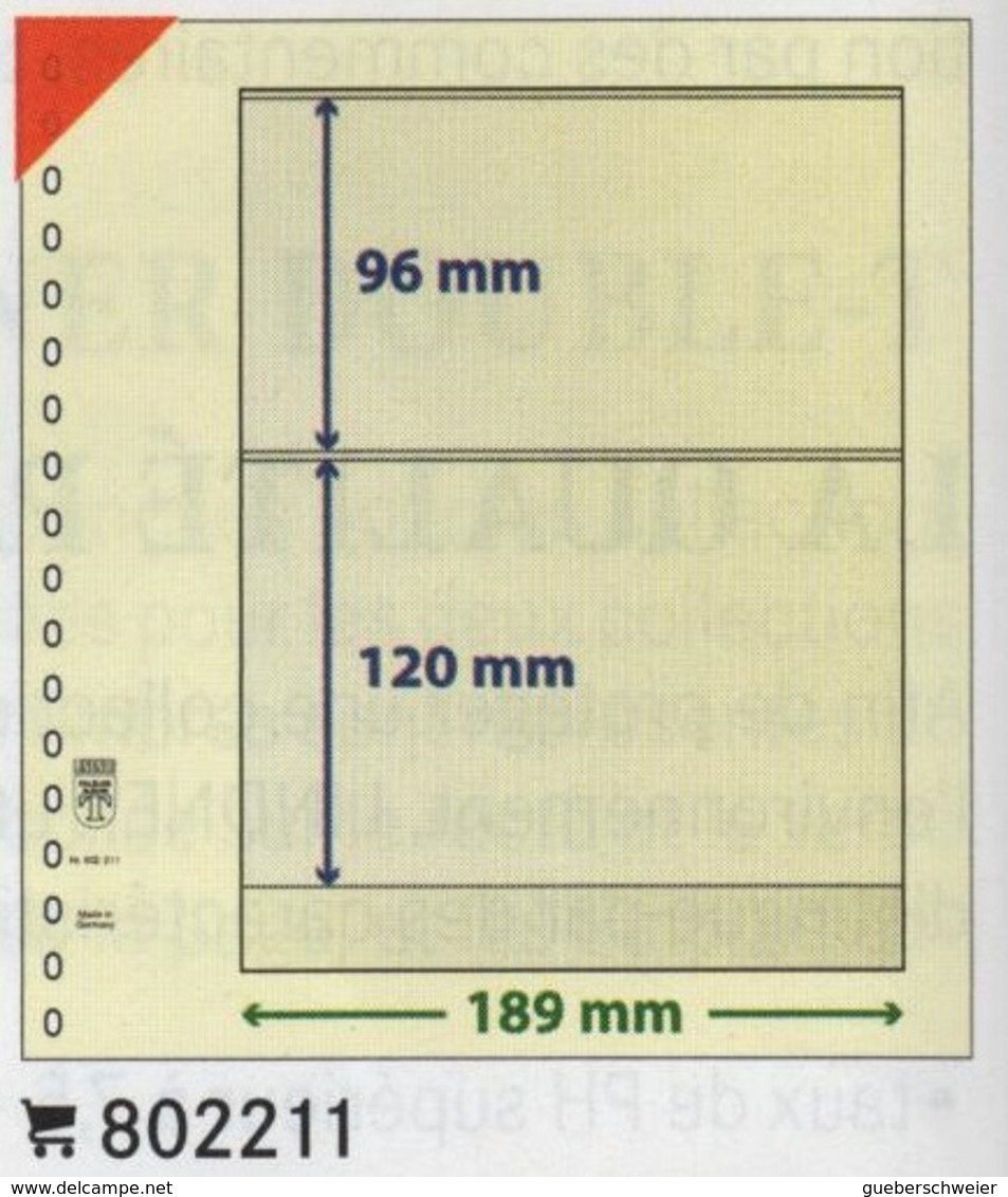 Paquet De 10 Feuilles Neutres Lindner T Réf. 802211  à Moins 50 % - A Bandes