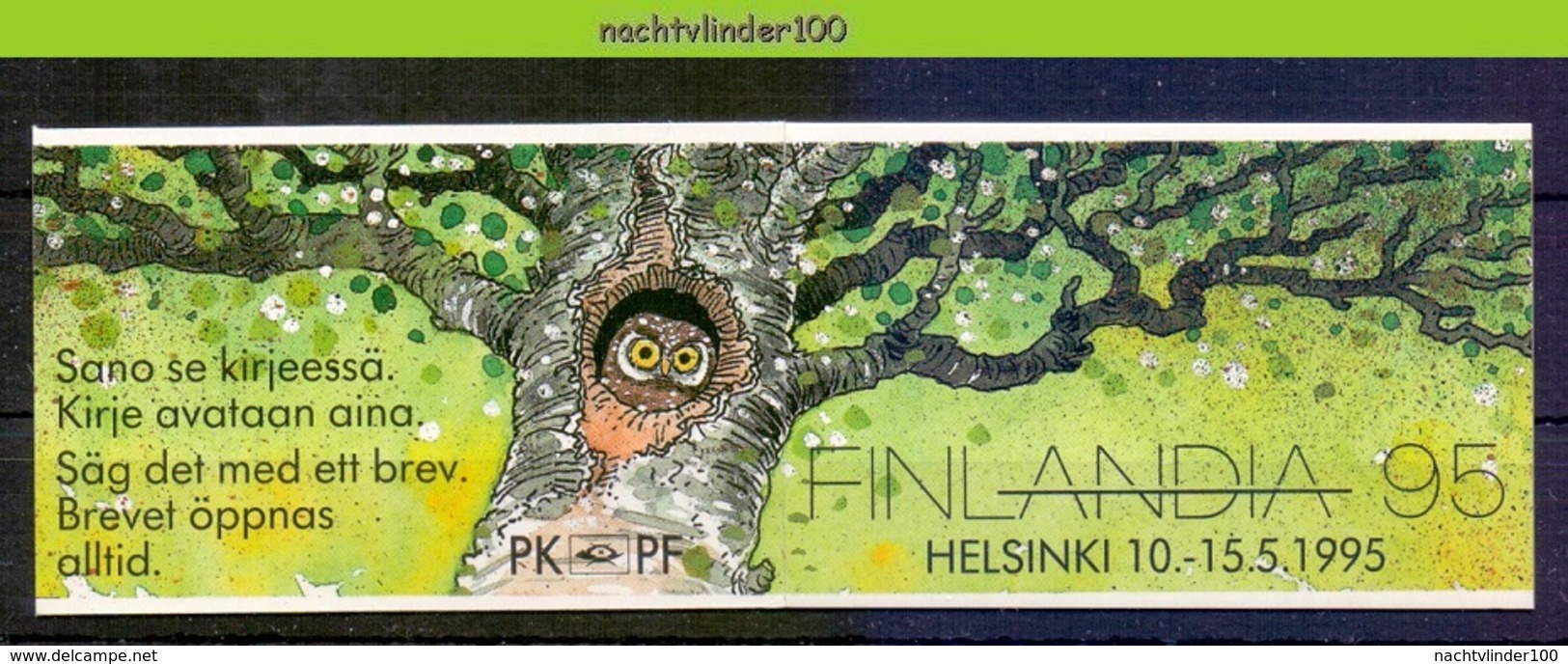 Mwe2684 FAUNA ROOFVOGELS UIL SPECHT *BOOKLET* BIRDS OF PREY OWL GREIFVÖGEL EULE AVES HIBOUX OISEAUX FINLAND 1993 PF/MNH - Eulenvögel