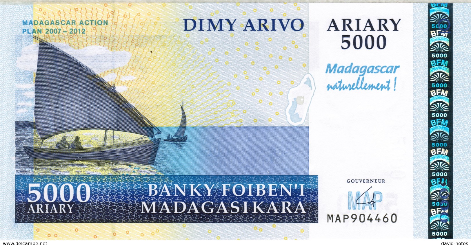 Madagascar - Pick 94 - 5000 Ariary 2008 - Unc - Commemorative - Madagascar