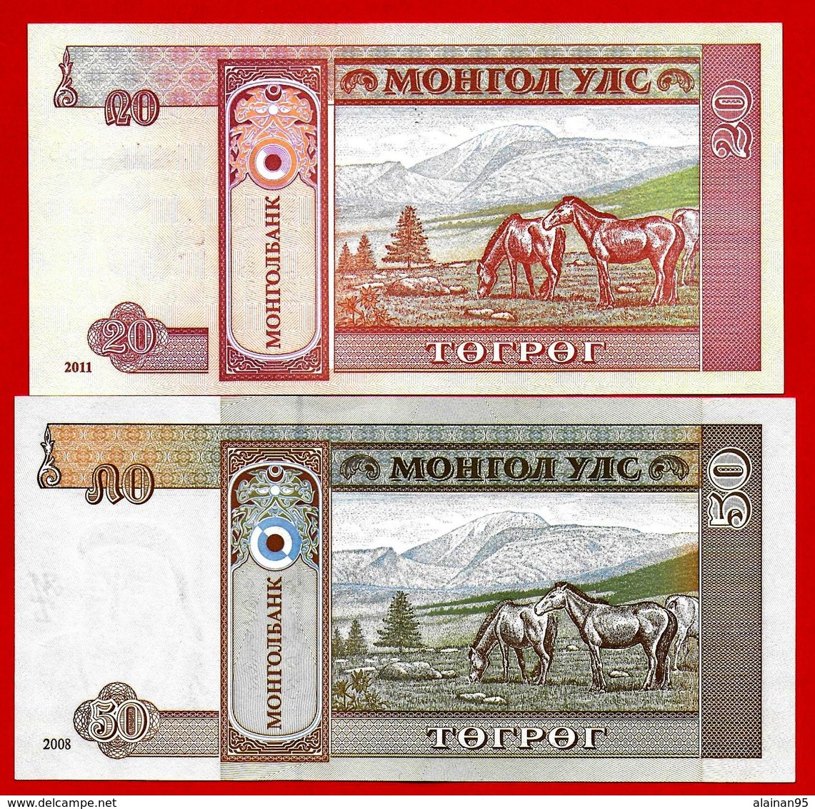 ** MONGOLIE - Lot De 8 Billets Différents Et UNC ** - Mongolia