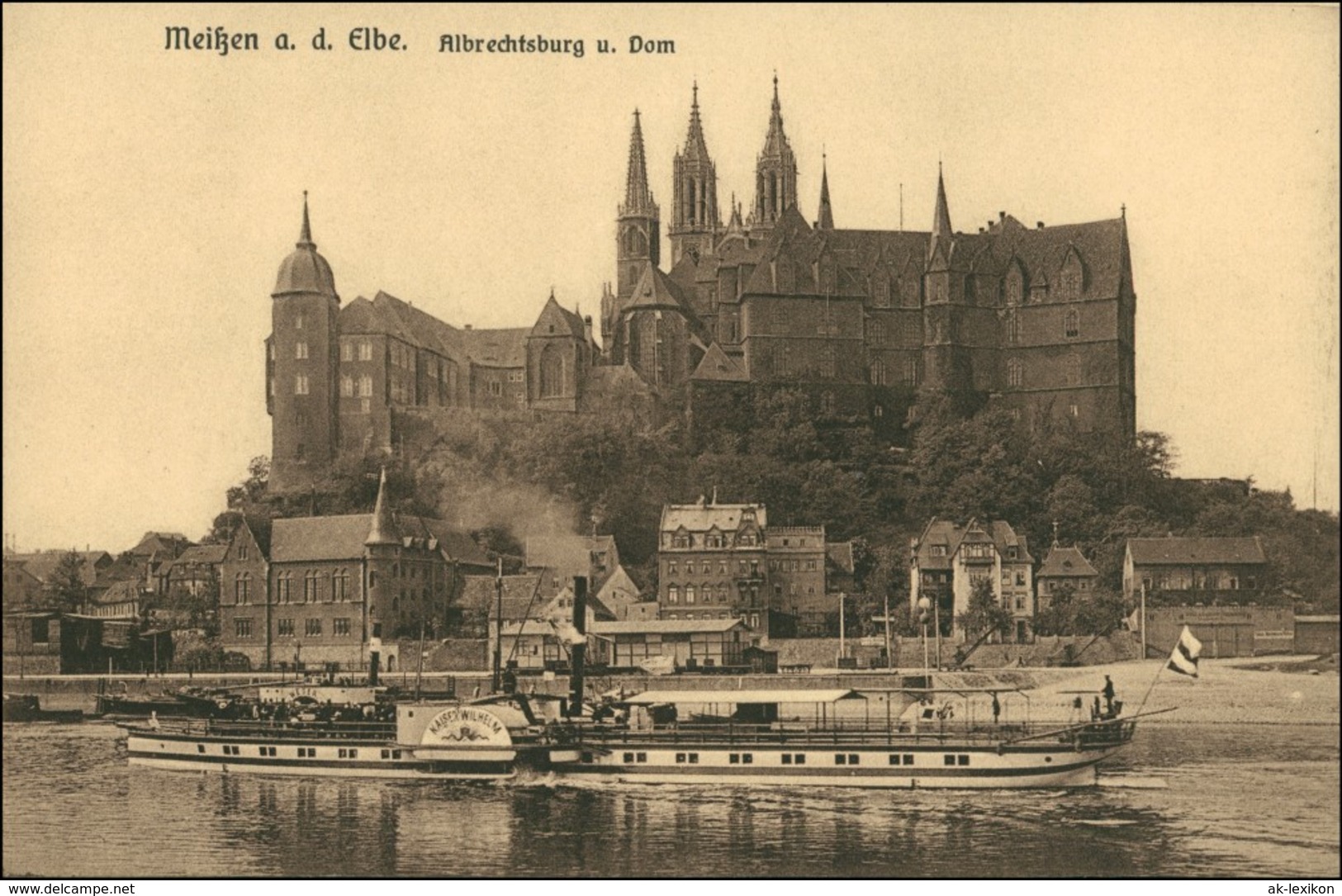 Ansichtskarte Meißen Schloss Albrechtsburg Und Dom, Elbdampfer 1913 B&S:14624 - Meissen