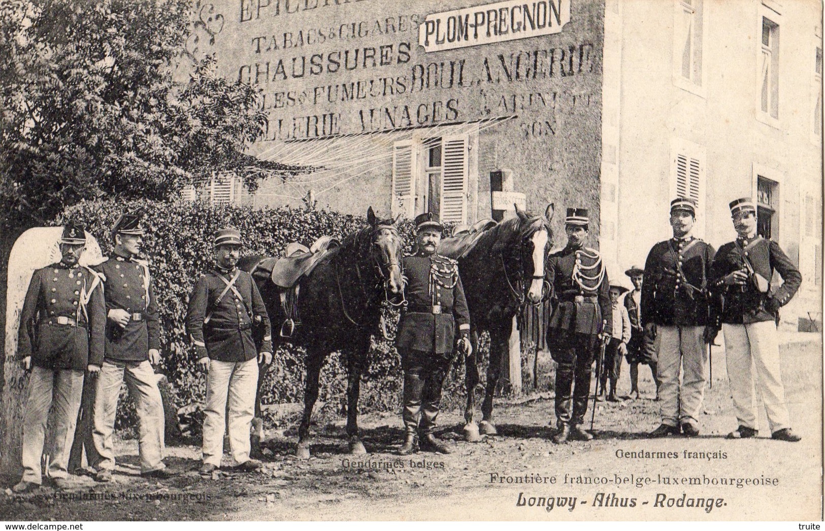 LONGWY ATHUS RODANGE FRONTIERE FRANCO BELGE LUXEMBOURGEOISE GENDARMES - Sonstige & Ohne Zuordnung