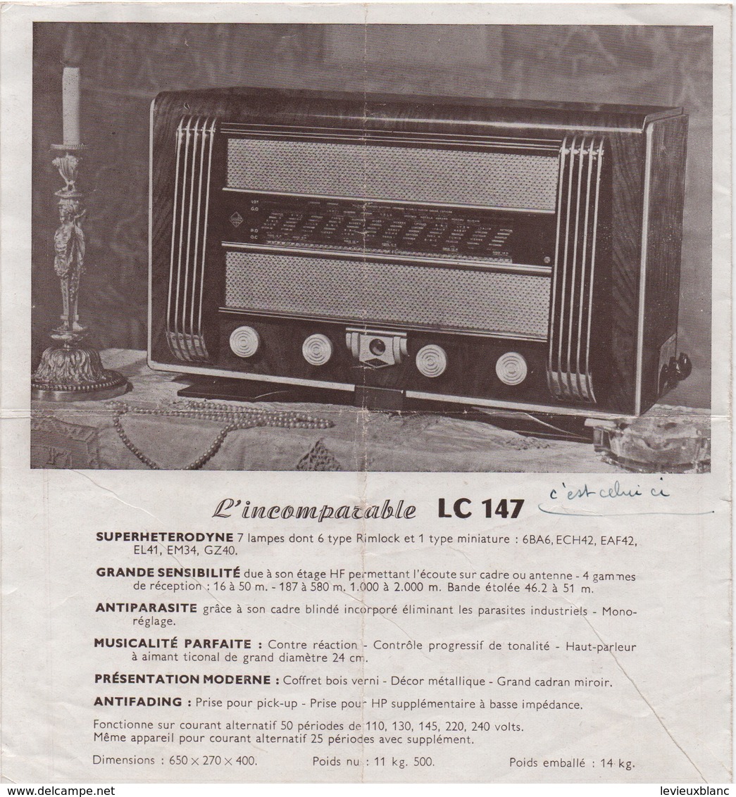 Prospectus Catalogue/AMPLIX Radio/Postes Récepteurs Amplificateurs Télévision/NOISY Le SEC/Lille/ Vers 1950   VPN159 - Publicités