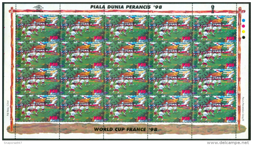 1998 Indonesia Piala Dunia Perancis World Cup France 98 Football MNH** Excellent Quality -Ros - Indonesia