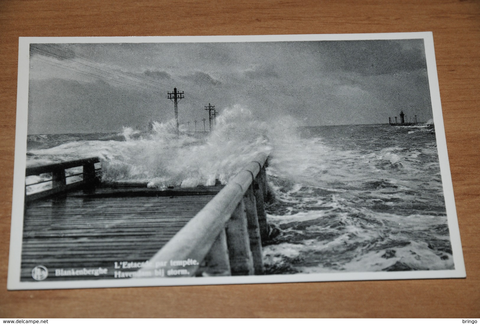 5855-  BLANKENBERGE  BLANKENBERGHE, HAVENDAM BIJ STORM - Blankenberge