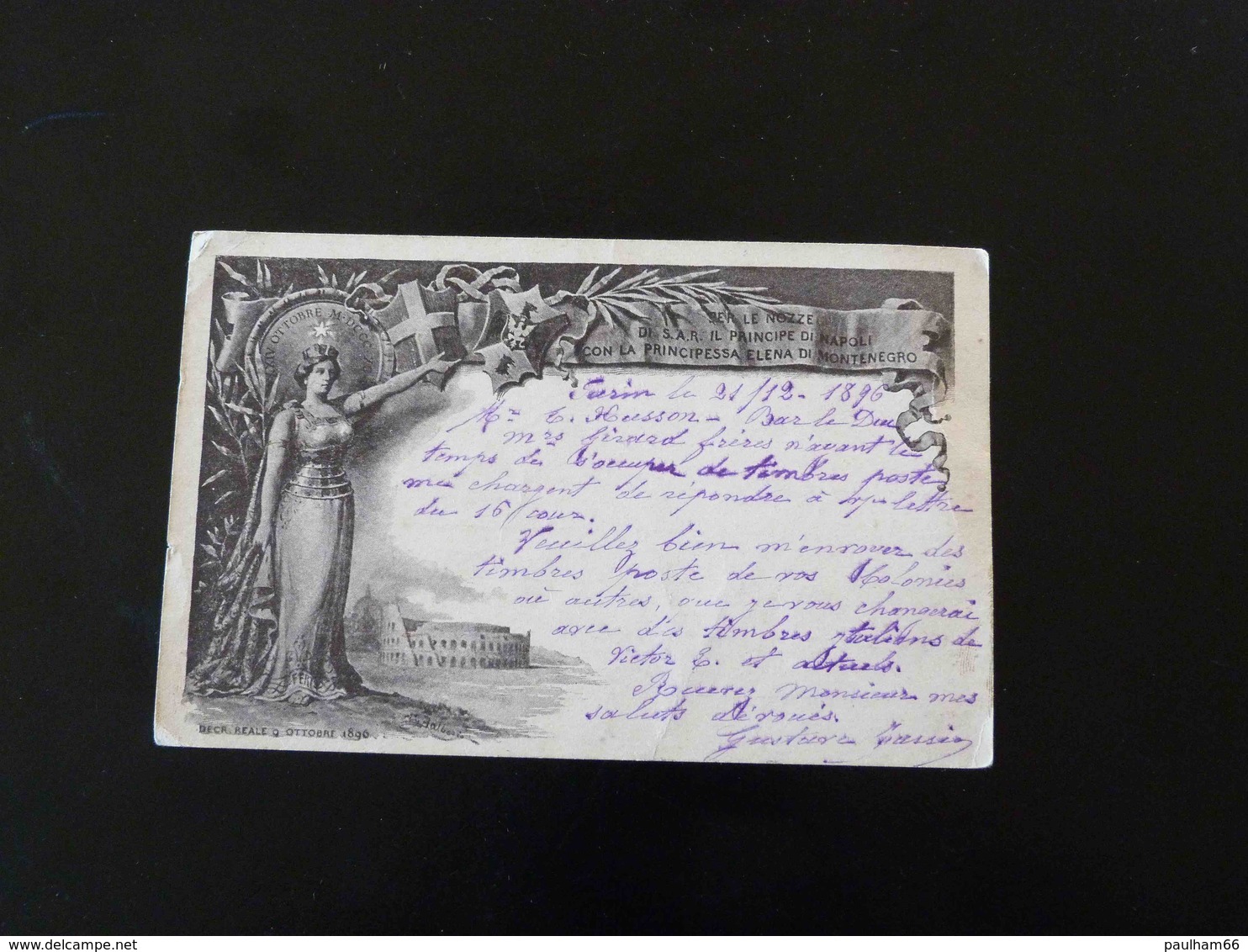 ENTIER POSTAL  -  CARTE POSTALE 10 C POUR BAR LE DUC  - 1896 - Interi Postali