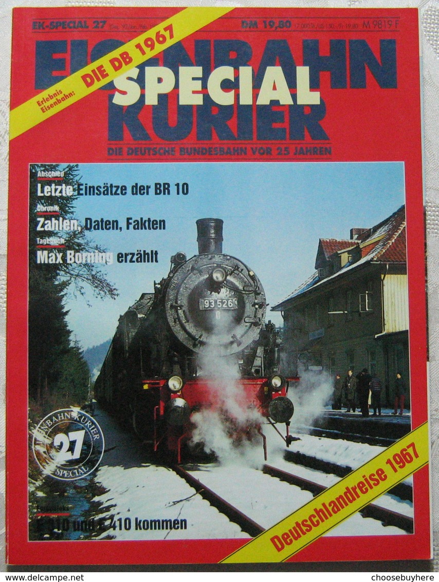 Die DB 1967 Eisenbahn Kurier Special 27 1992 1993 Zeitschrift - Deutsch