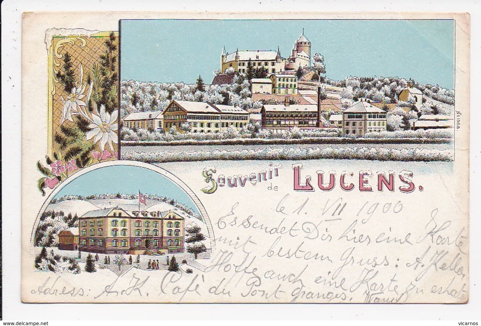 CPA SUISSE  Souvenir De LUCENS - Lucens