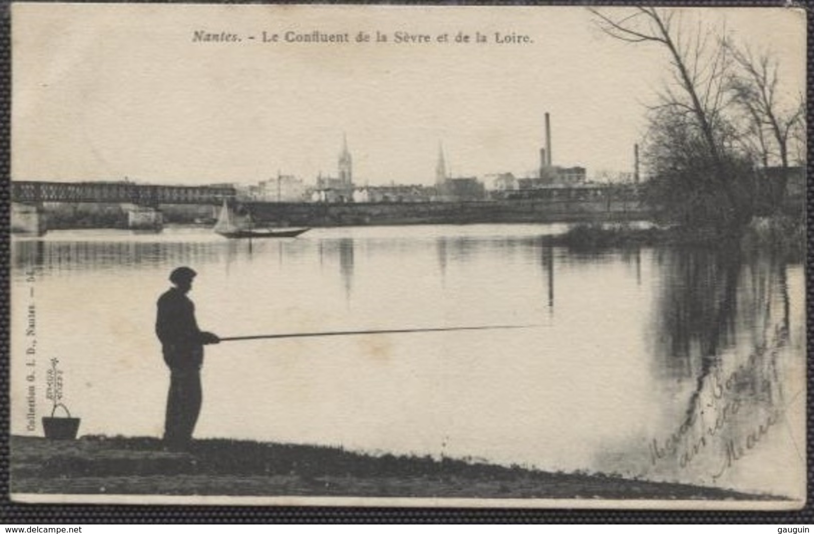 CPA - NANTES - Confluent De La Sèvre Et De La Loire (pêcheur à La Ligne) - Edition G.I.D. - Nantes