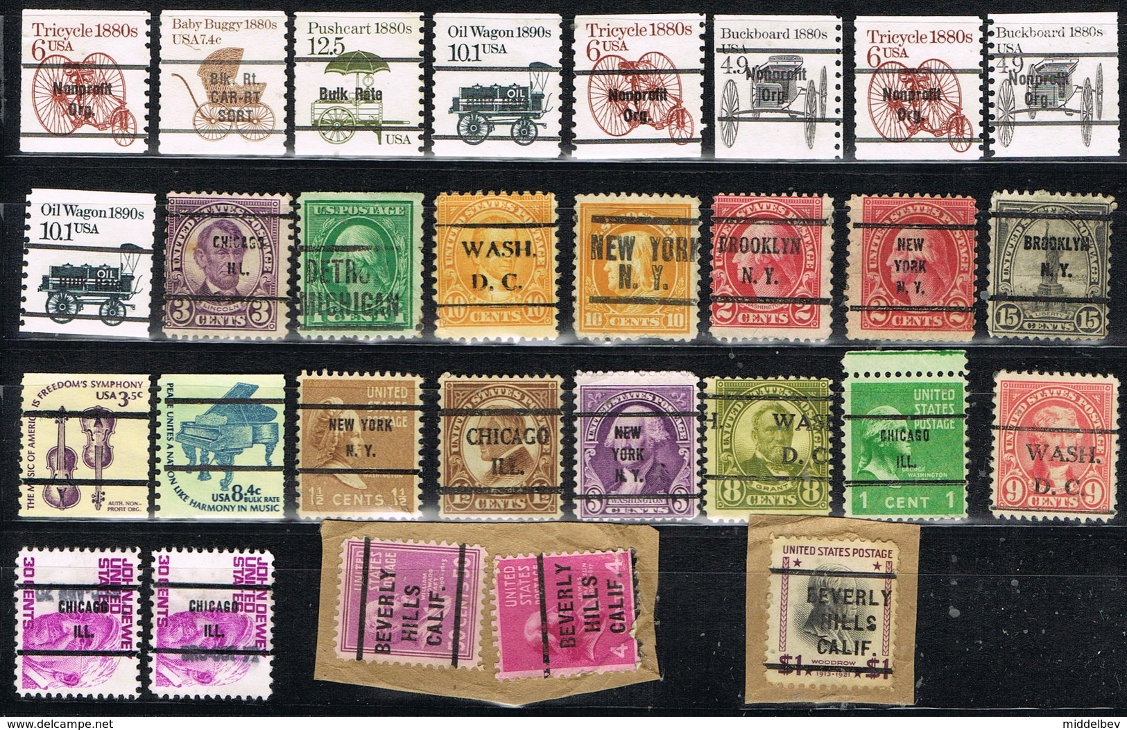 VR 12000  LOT USA   ( PRE CANCELS )  17 SCANS ZIE SCANS