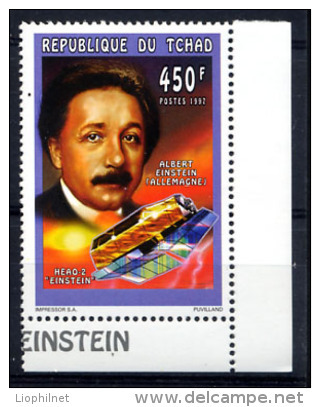 TCHAD 1997, ALBERT EINSTEIN Et SATELLITE HEAO-2, 1 Valeur, Neuf / Mint. R881 - Albert Einstein