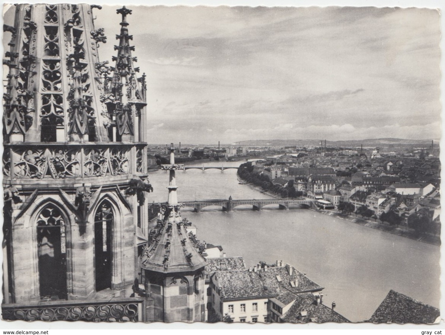 BASEL, Blick Vom Munster, Switzerland,  1959 Used Real Photo Postcard [22116] - Basel