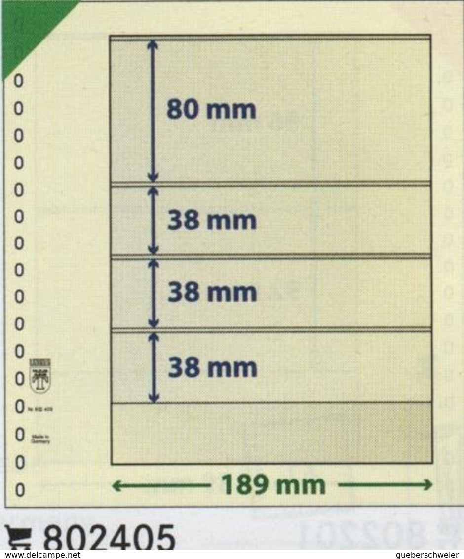 Paquet De 10 Feuilles Neutres Lindner T Réf. 802405  à Moins 50 % - Für Klemmbinder