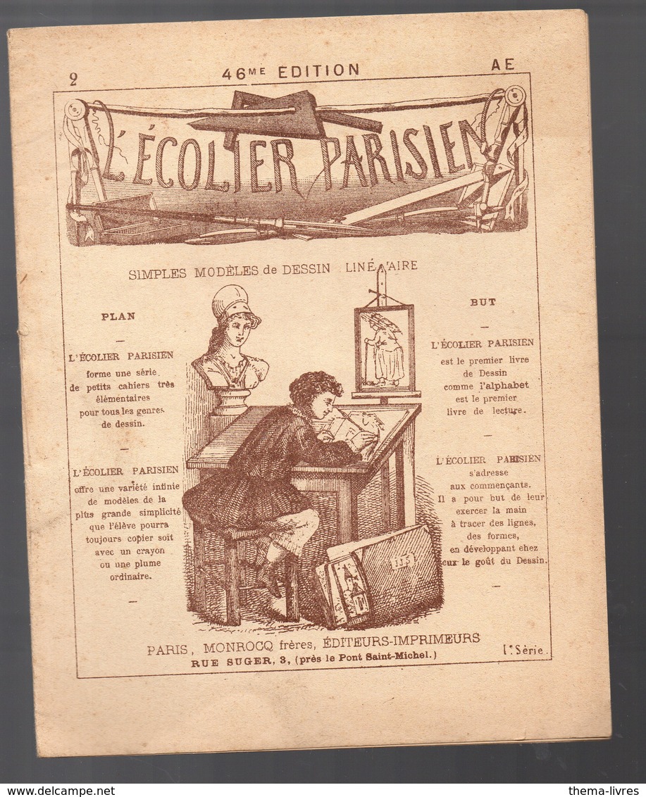 Cahier D'écolier Avec Couverture Illustrée: L'écolier Parisien (PPP9643) - Protège-cahiers