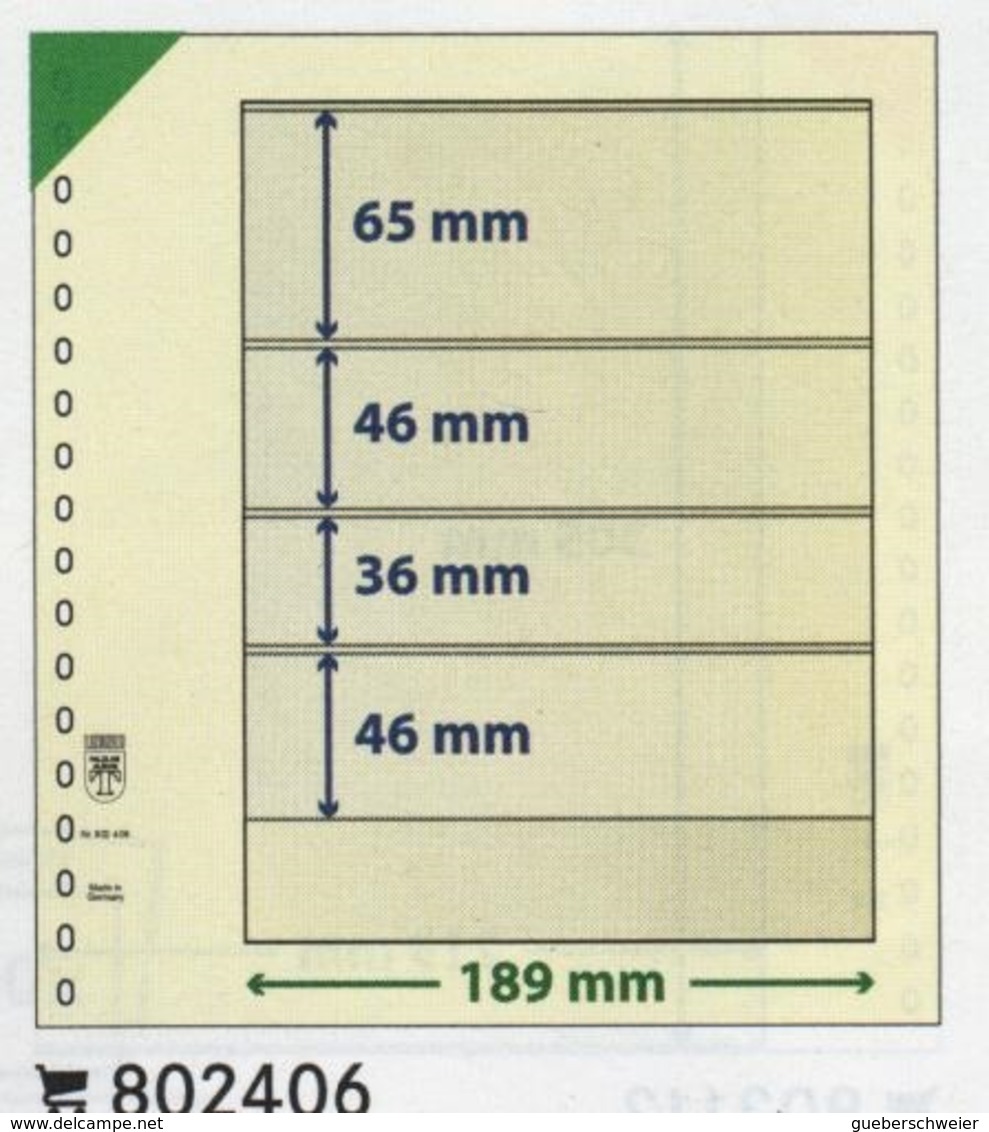 Paquet De 10 Feuilles Neutres Lindner T Réf. 802406  à Moins 50 % - For Stockbook