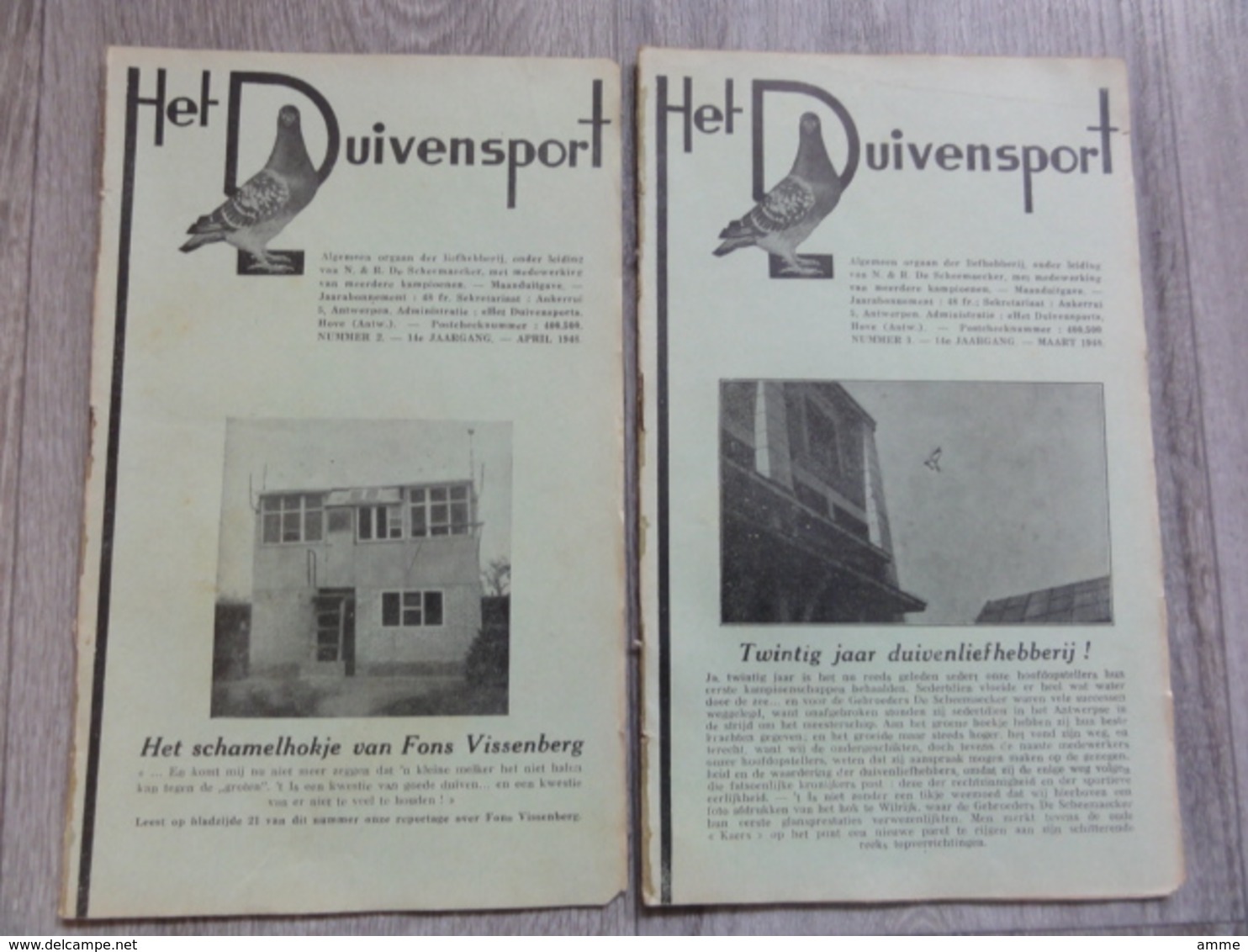 Hove - Het Duivensport   *   11 Maanduitgaves , Jaargang 1948 ( Duivensport - Duiven - Duif - Pigeon - Colombophilie ) - Hove