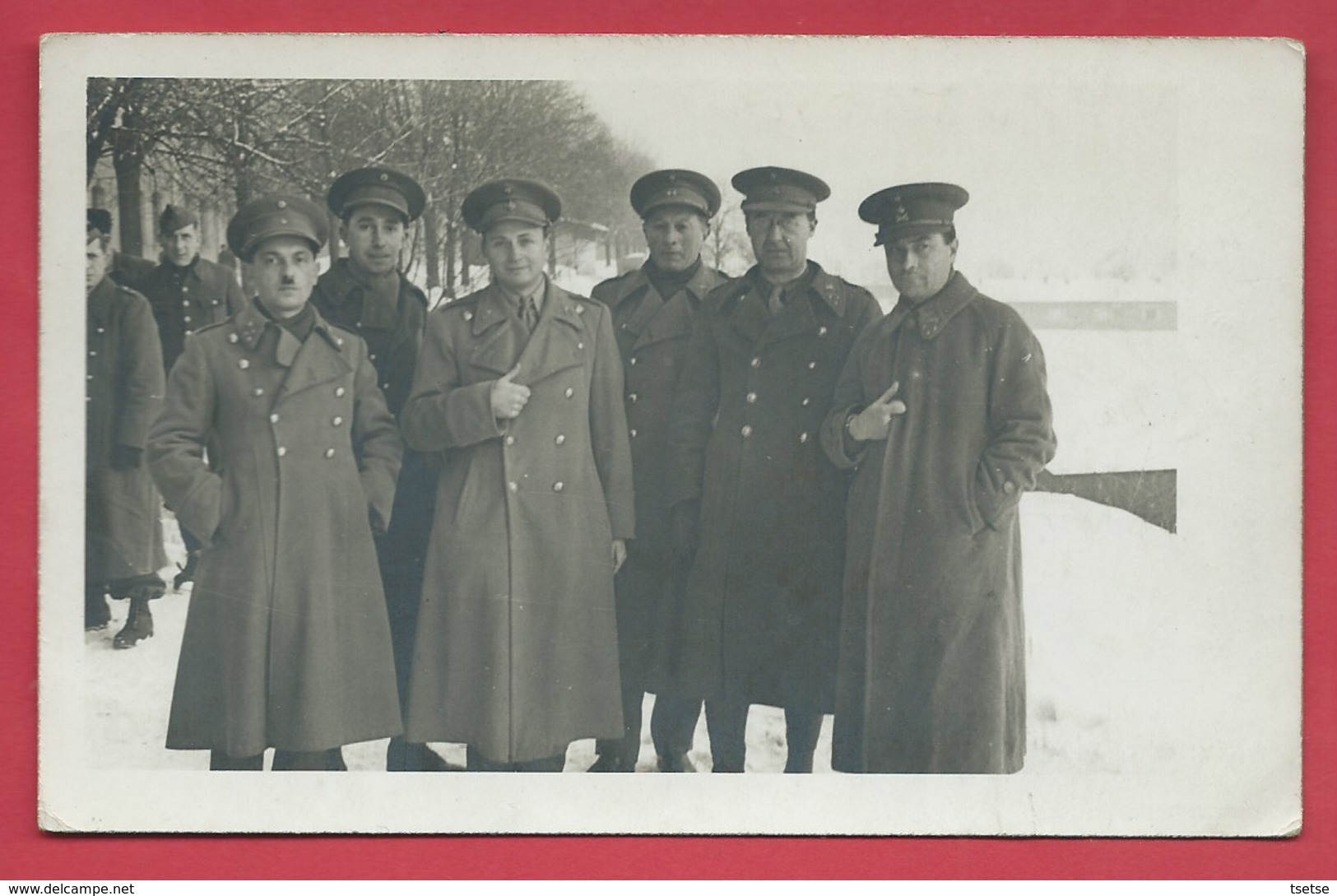 Eischstätt-Oflag V II -B-Camp De Prisonniers Officiers Belges-Officiers Belges, Février 1941-Carte Photo ( Voir Verso) - Guerre 1939-45