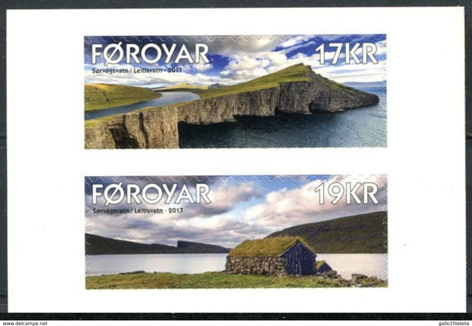 2017 - Fær Øer / FAROER - PAESAGGIO / LANDSCAPE - SET ADESIVO DA LIBRETTO / ADHESIVE SET FROM BOOKLET. MNH. - Isole Faroer