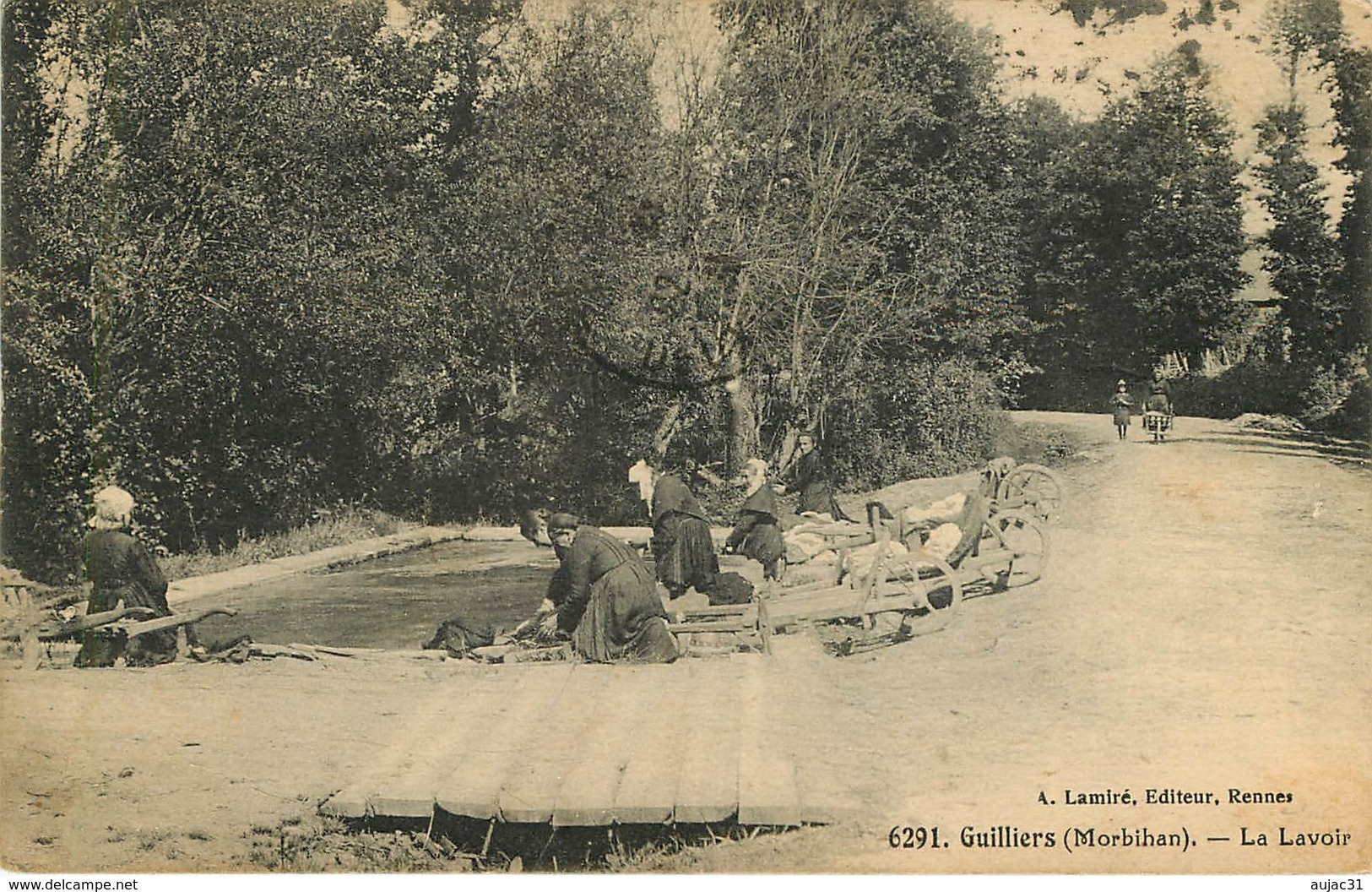 Dép 56 - Lavoirs - Lavandières - Guilliers - Le Lavoir - état - Other & Unclassified