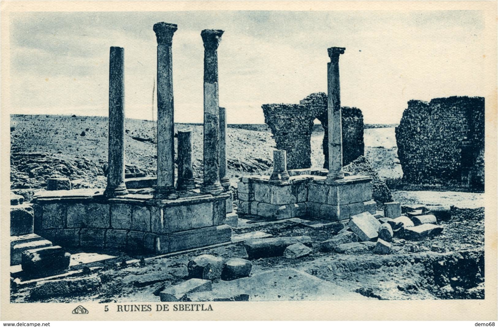 Afrique Du Nord Tunisie Sbeïtla Ruines Colonnes - Túnez