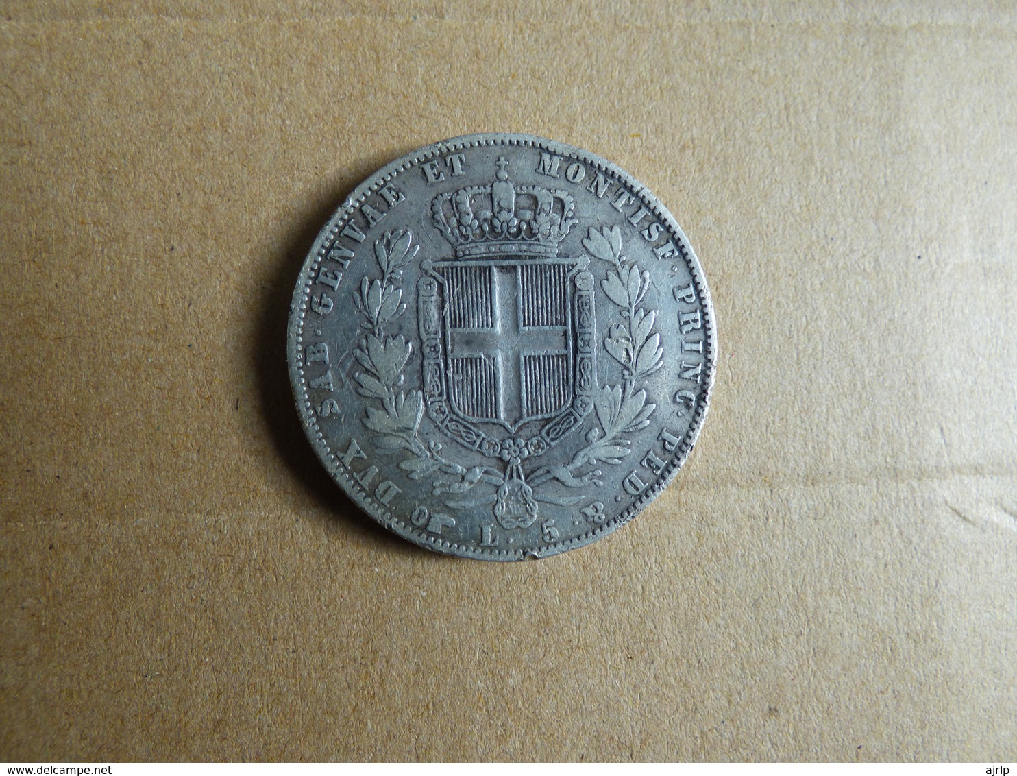 5 LIRE SARDAIGNE 1844P  PEU COMMUNE - Autres & Non Classés