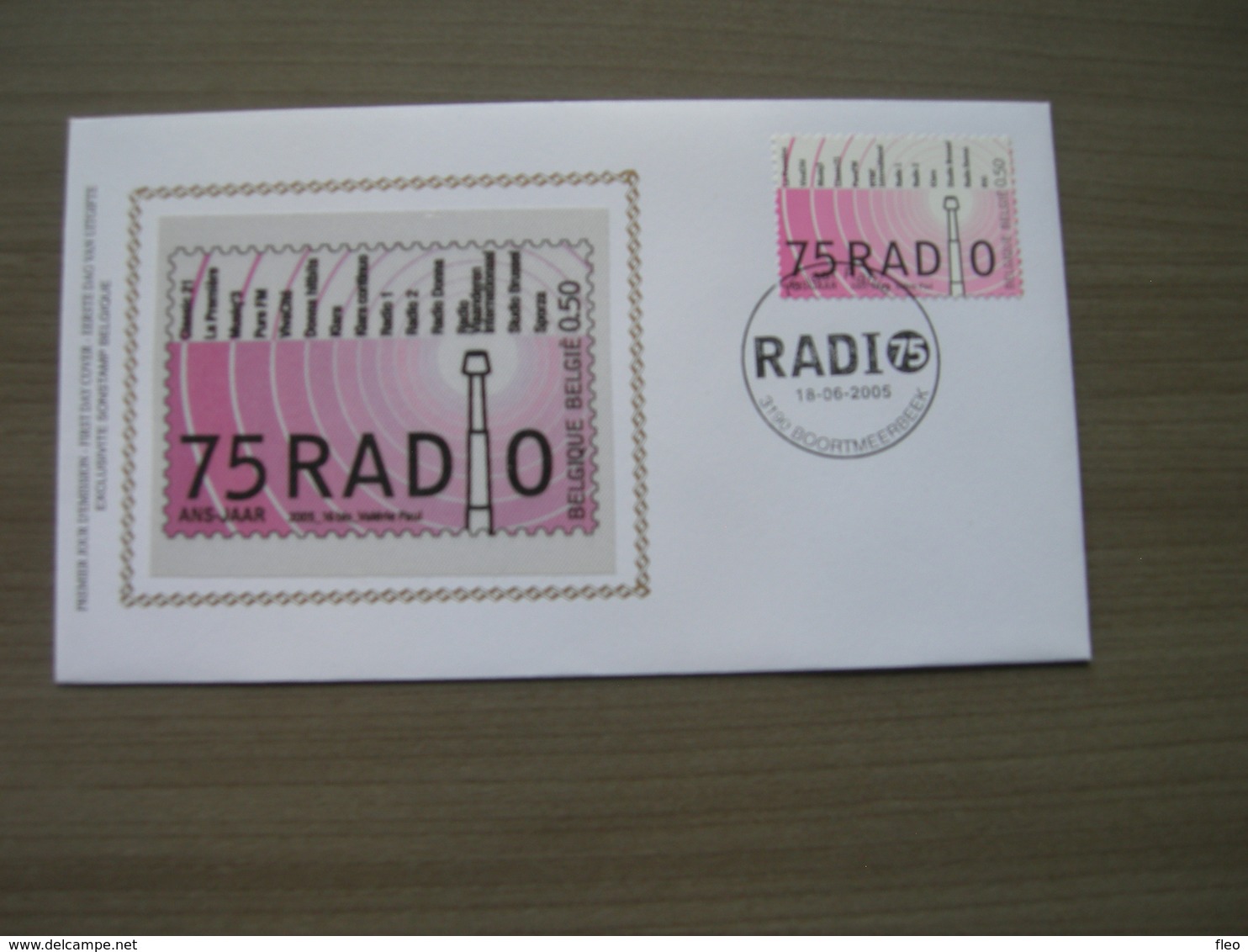 BELG.2005 3415 FDC Silk-soie-zijde : "75 Jaar Radio " - 2001-2010